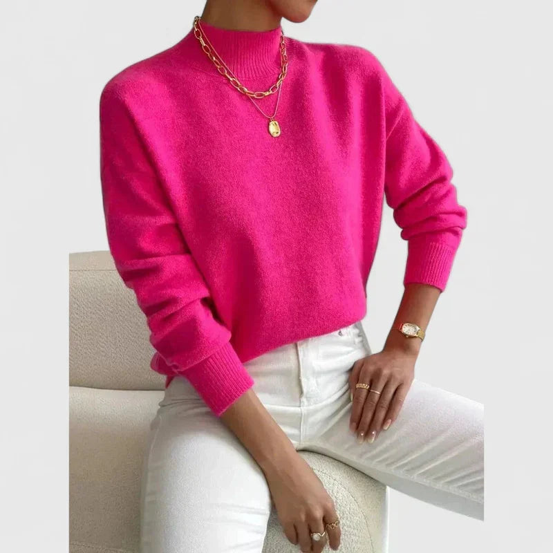 Elsa | Soft Mock-Neck Knit Sweater