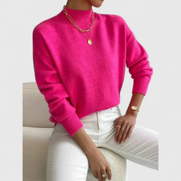 Elsa | Soft Mock-Neck Knit Sweater
