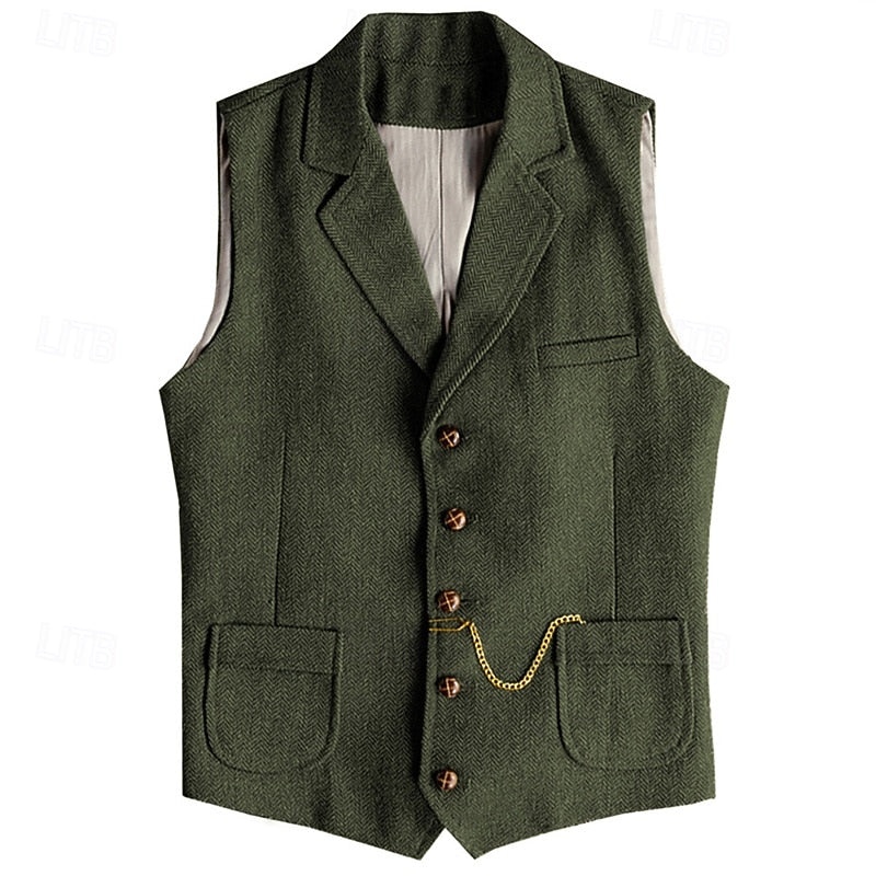 Nathaniel | Tailored Herringbone Waistcoat
