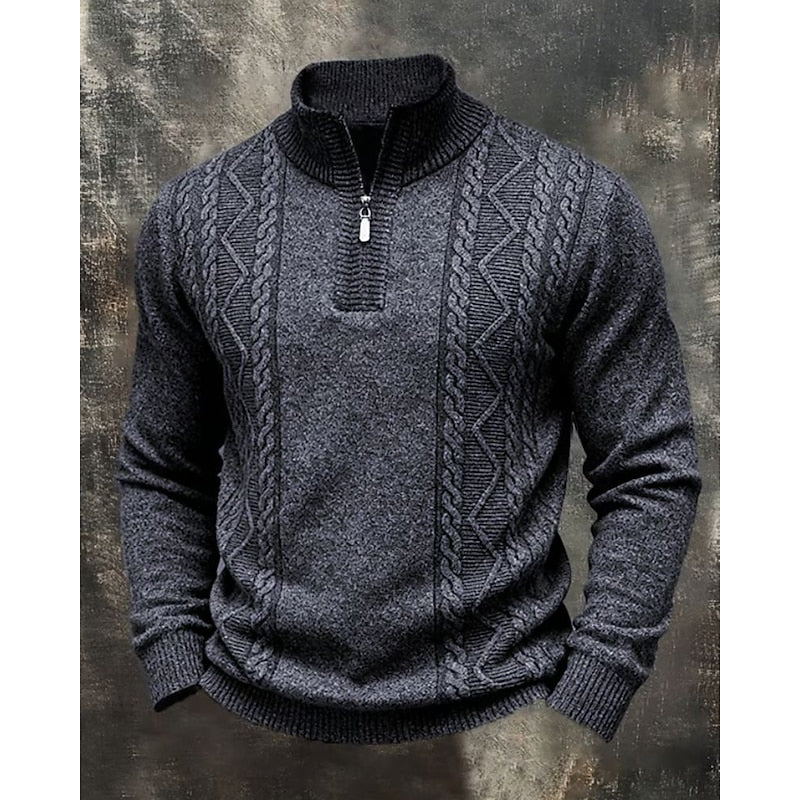 Franklin | Textured Quarter-Zip Sweater