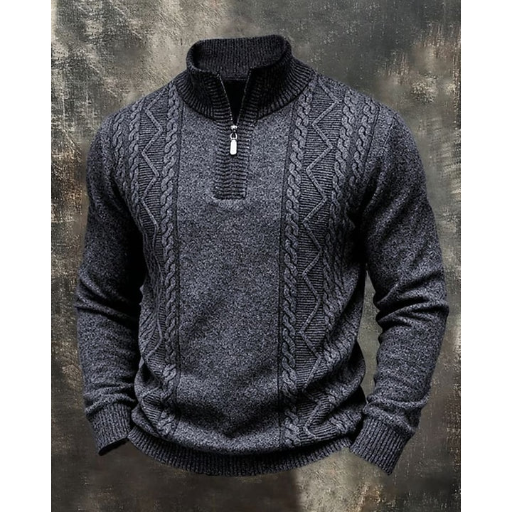 Franklin | Textured Quarter-Zip Sweater