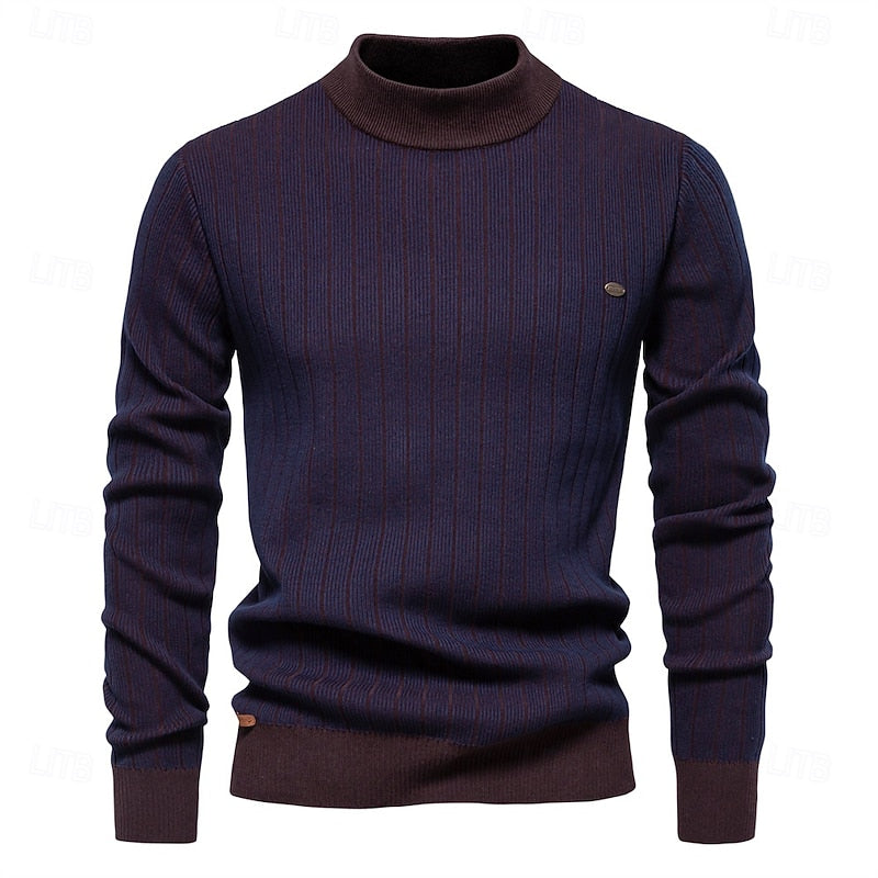 Everett | Ribbed Mock Neck Sweater