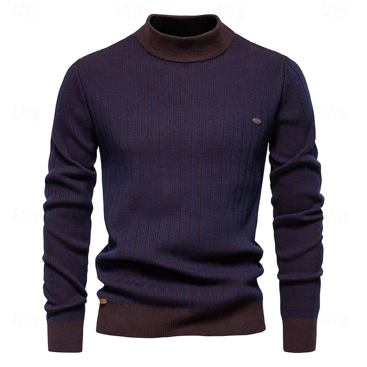 Everett | Ribbed Mock Neck Sweater