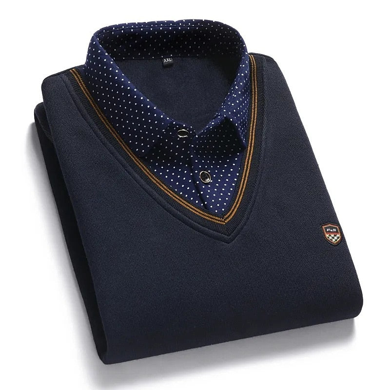 Vincent | Layered Mock-Collar Sweater