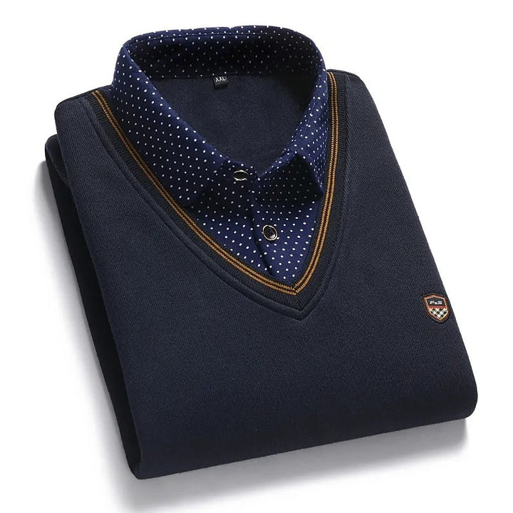 Vincent | Layered Mock-Collar Sweater