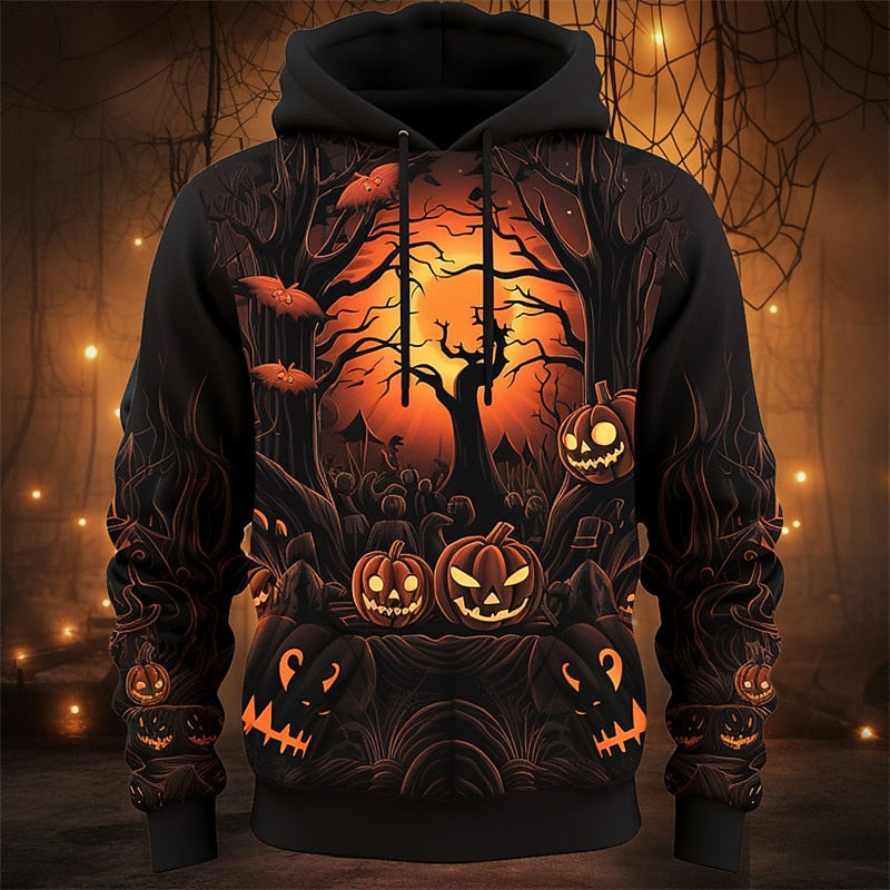 Jasper | Halloween Pumpkin Graphic Hoodie
