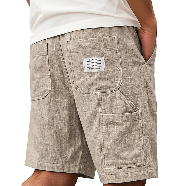 Colin | Men's Cotton-Linen Cargo Shorts