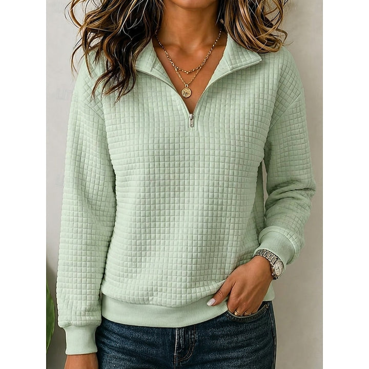 Isadora | Textured Quarter-Zip Pullover