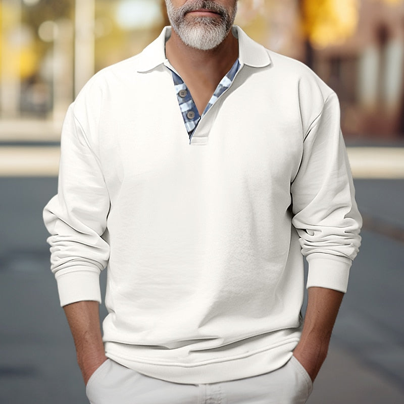 Owen | Relaxed Polo-Collar Sweatshirt