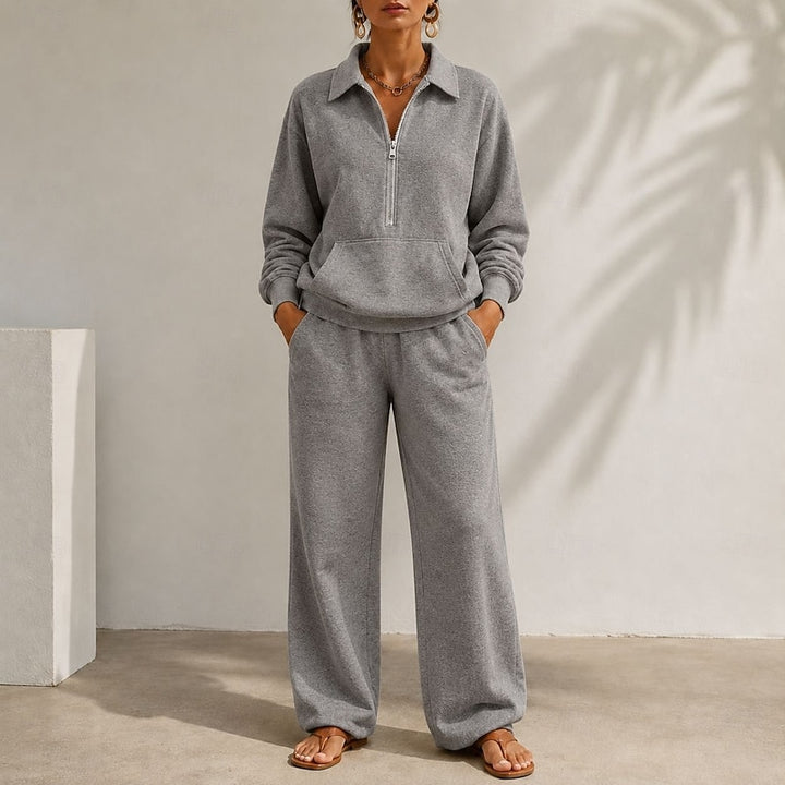 Loretta | Relaxed Half-Zip Two-Piece Set