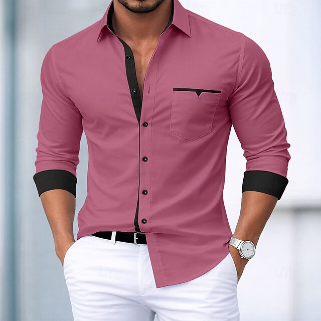 Alexander | Men's Colour Block Long Sleeve Shirt