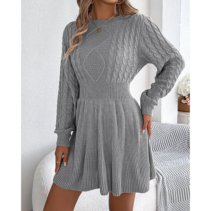 Marceline | Cable-Knit Christmas Sweater Dress