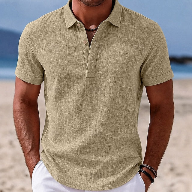 Desmond | Men's Linen Polo Shirt