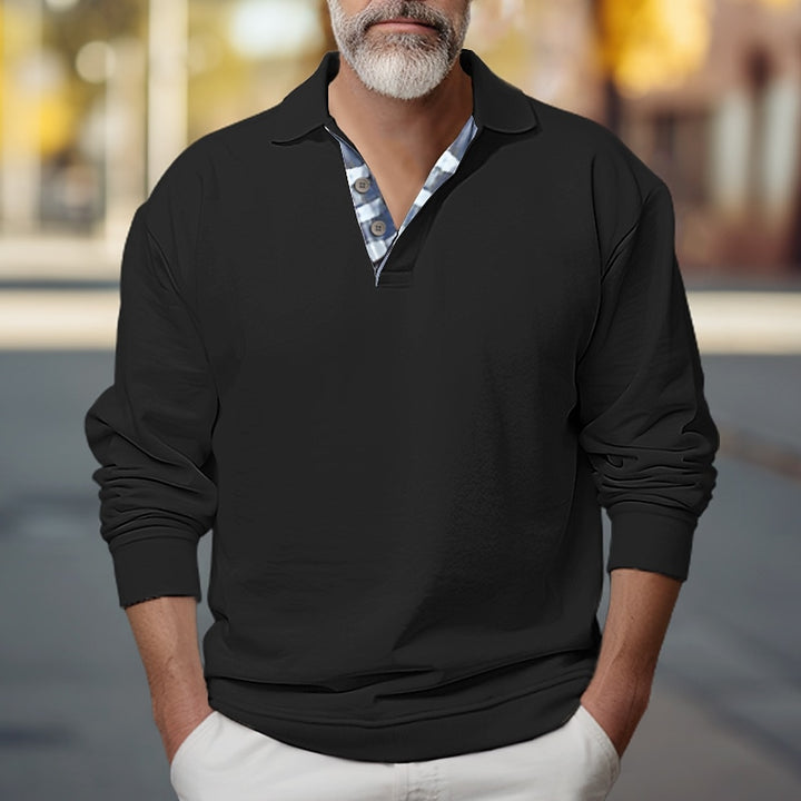 Owen | Relaxed Polo-Collar Sweatshirt