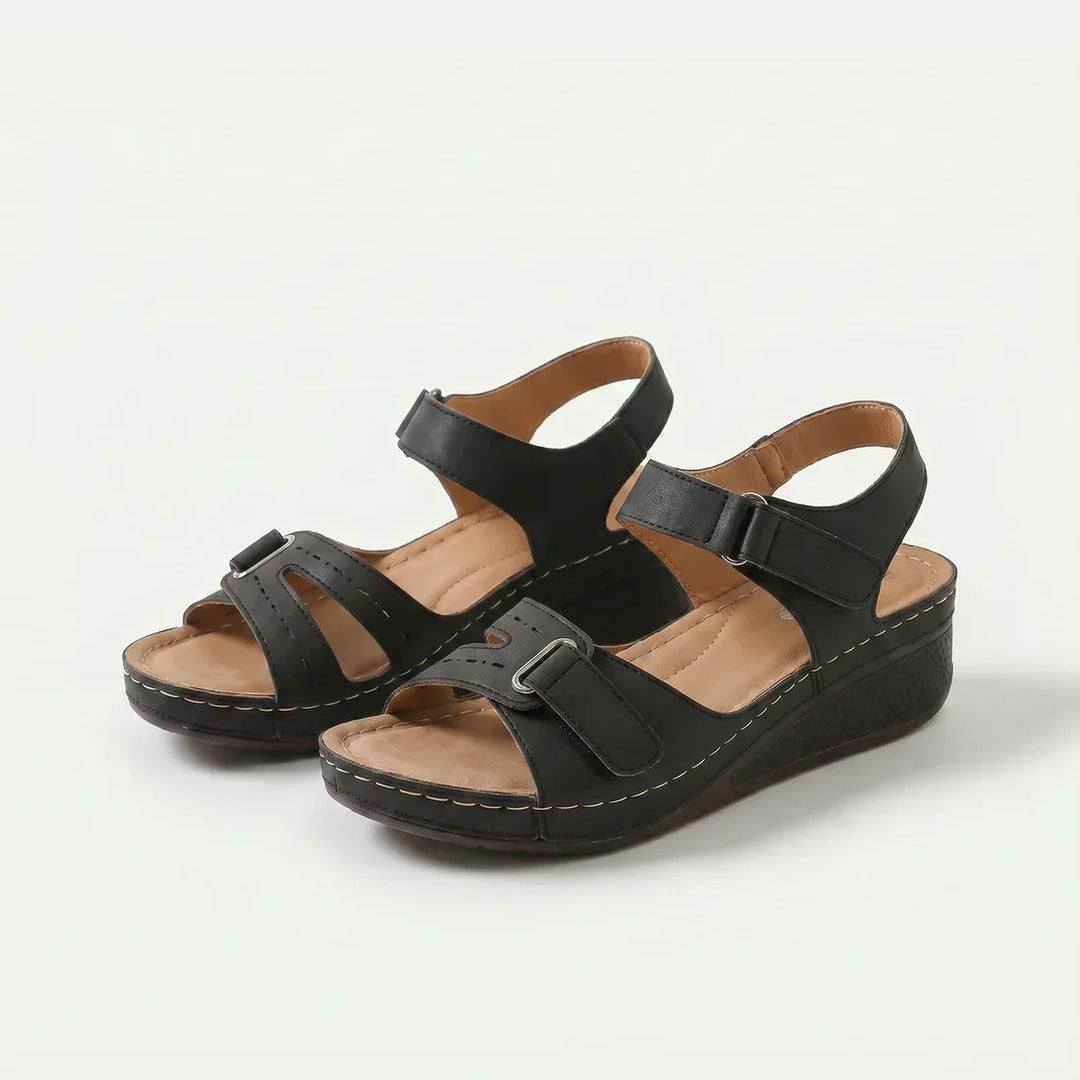 Nadia | Cushioned Wedge Sandals