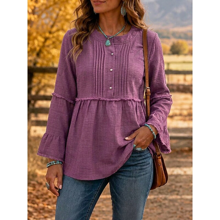 Hazel | Ruffled Peplum Blouse