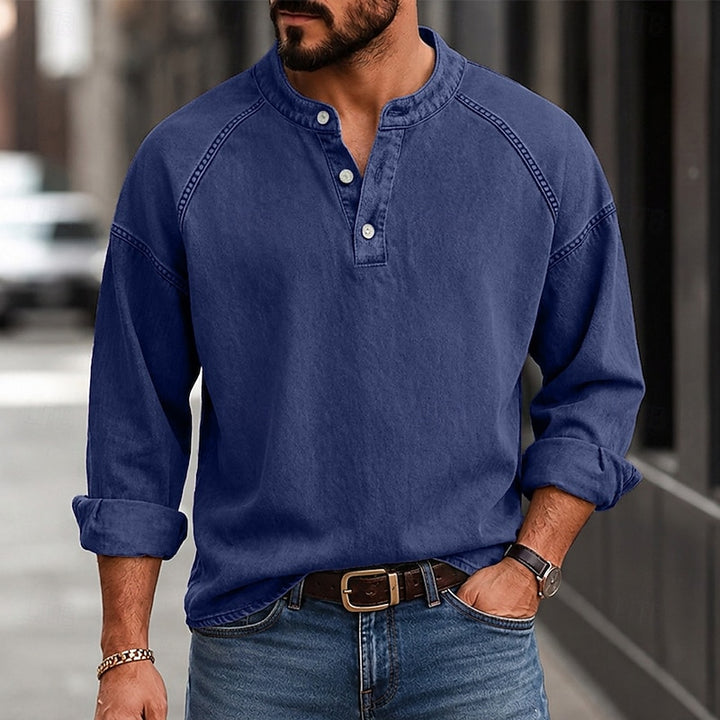 Harvey | Vintage-Washed Henley Shirt