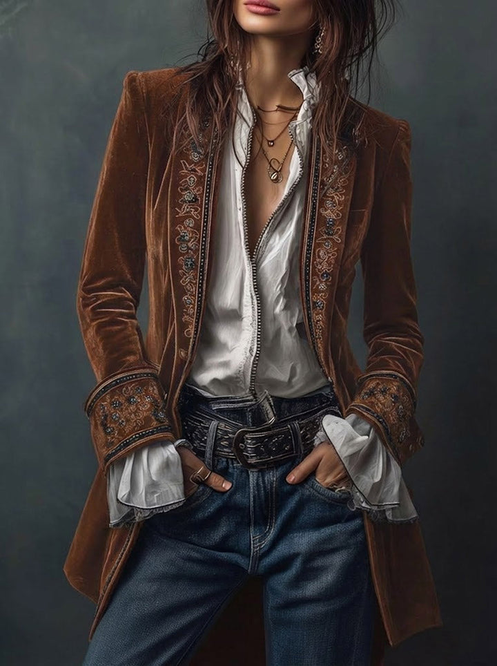 Isabelle | Embellished Long Jacket
