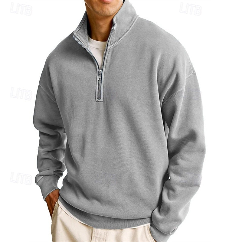 Callahan | Quarter-Zip Standing Collar Sweatshirt