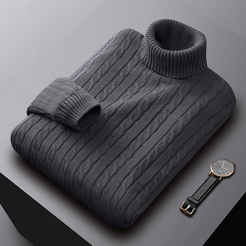 Thatcher | Cable-Knit Turtleneck Sweater