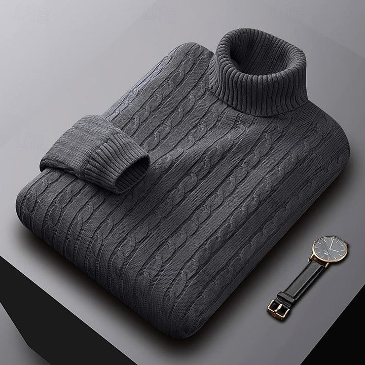 Thatcher | Cable-Knit Turtleneck Sweater