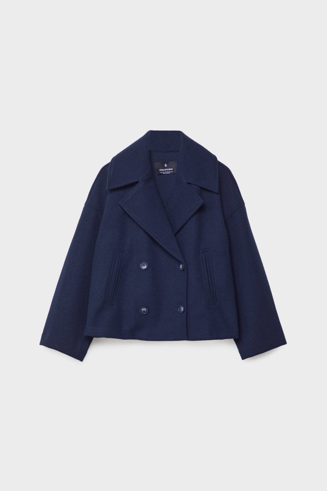 Mallory | Cropped Double-Breasted Peacoat