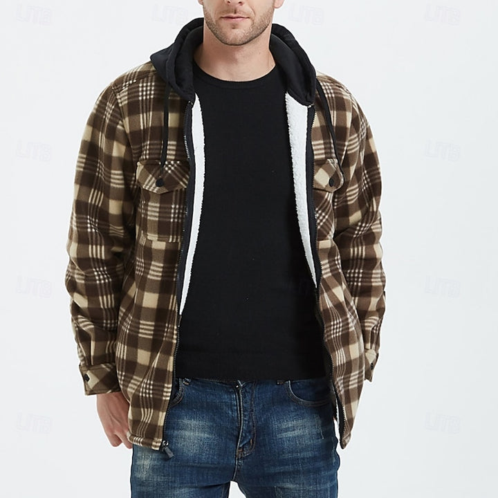 Emmett | Hooded Plaid Shirt Jacket