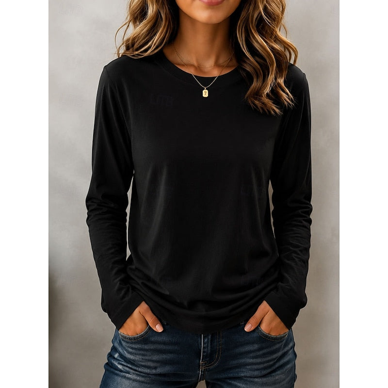 Juliet | Classic Long Sleeve Crew Neck Top