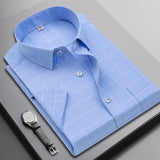 Roger | Men's Windowpane Check Short Sleeve Shirt