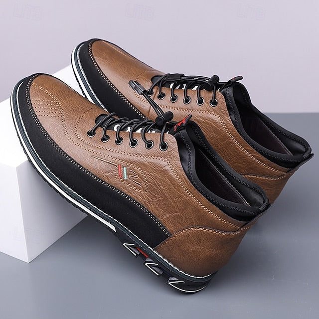 Ralph | Men's High-Top Lace-Up Leather Shoes