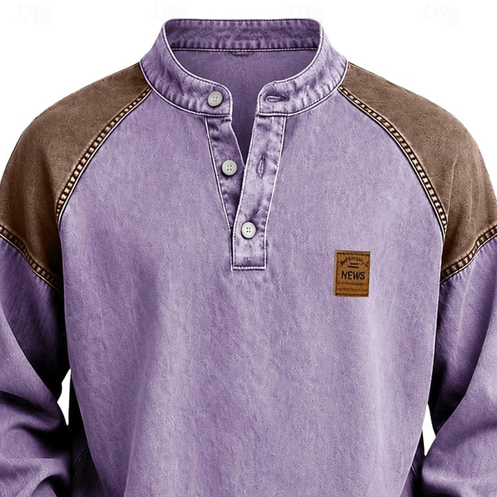 Sullivan | Vintage Color-Block Henley Shirt