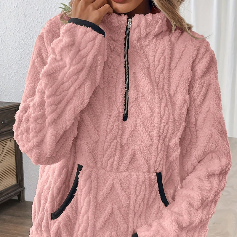 Callista | Cozy Textured Half-Zip Sweatshirt