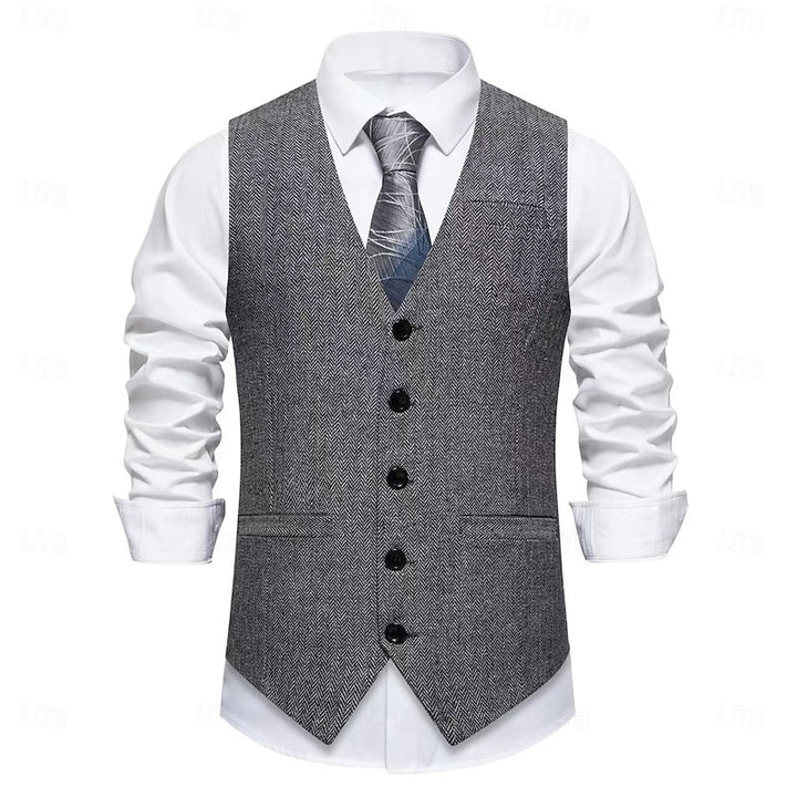 Arthur | Tailored Herringbone Waistcoat