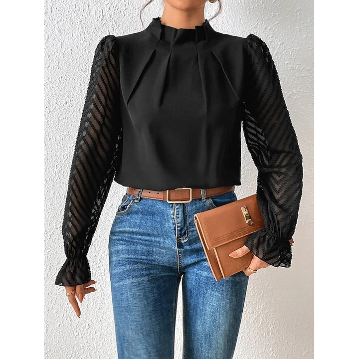 Patricia | Refined High-Neck Blouse