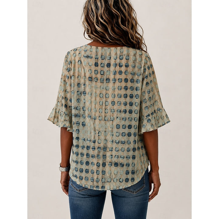 Odette | Artful Print V-Neck Blouse