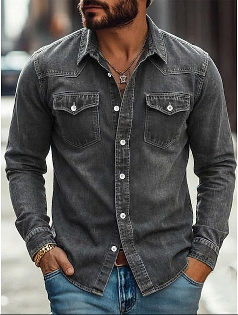 Harrison | Men's Dyed Western Long Sleeve Shirt