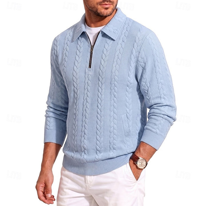 Donovan | Textured Quarter-Zip Sweater