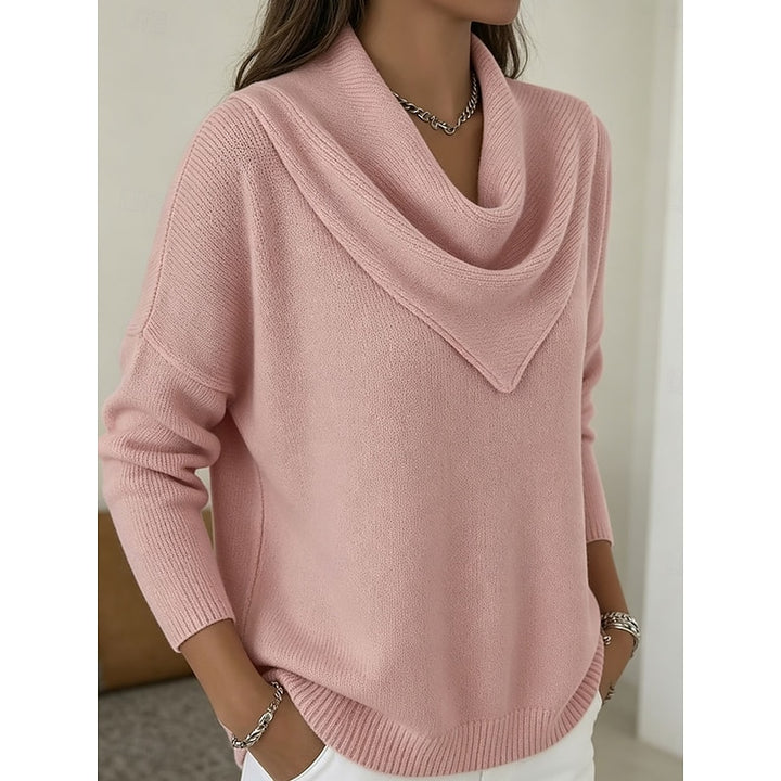 Maren | Draped Cowl-Neck Sweater
