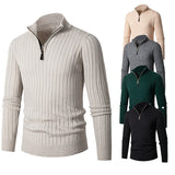 Miles | Ribbed Quarter-Zip Sweater