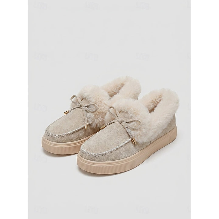 Faith | Cozy Bow-Trim Moccasins