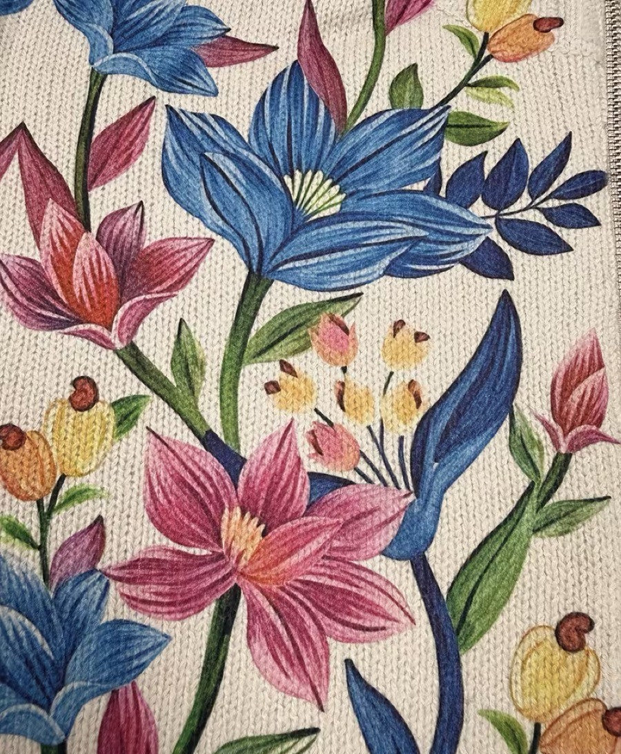 Colleen | Botanical Zip Cardigan