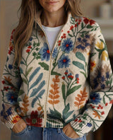 Colleen | Botanical Zip Cardigan