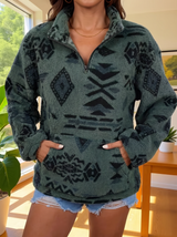 Rowan | Patterned Half-Zip Pullover