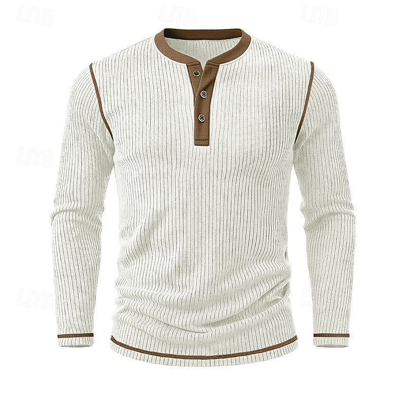 Theodore | Ribbed Long-Sleeve Henley