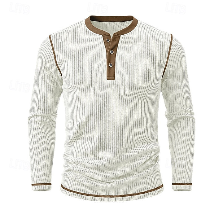 Theodore | Ribbed Long-Sleeve Henley