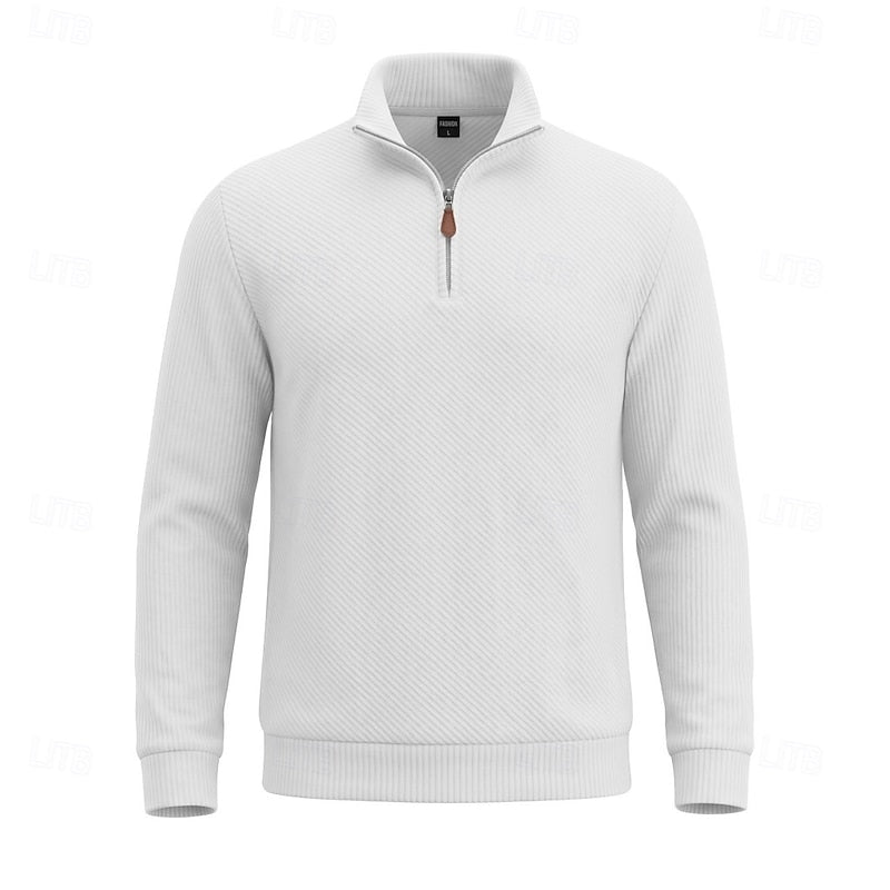 Easton | Textured Quarter-Zip Pullover