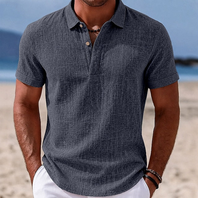 Desmond | Men's Linen Polo Shirt
