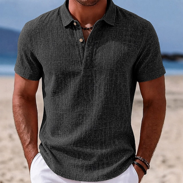 Desmond | Men's Linen Polo Shirt