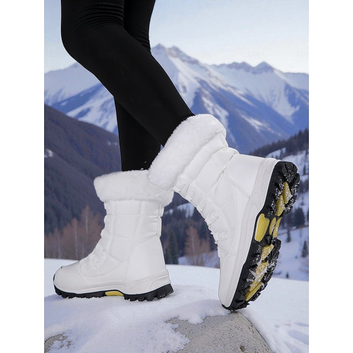Katherine | Cozy Fur-Trimmed Lace-Up Snow Boots