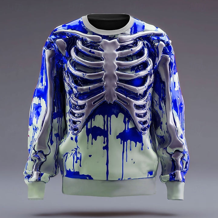 Wexford | Halloween Skeleton Print Sweatshirt
